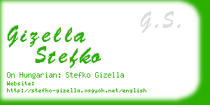 gizella stefko business card